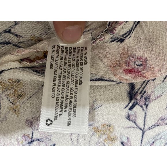 Knox rose Women's Shrug Poncho Pink Floral lightweight flowy Size XS - Picture 7 of 11